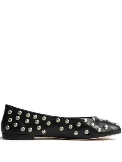 Gimaguas Stud-embellished Ballerina Shoes In Black
