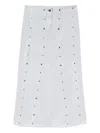 Gimaguas Stud-embellished Midi Skirt In White