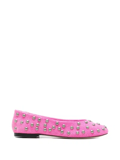 Gimaguas Studded Ballet Flats In Pink