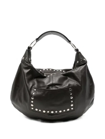 Gimaguas Studded Leather Tote Bag In Pink