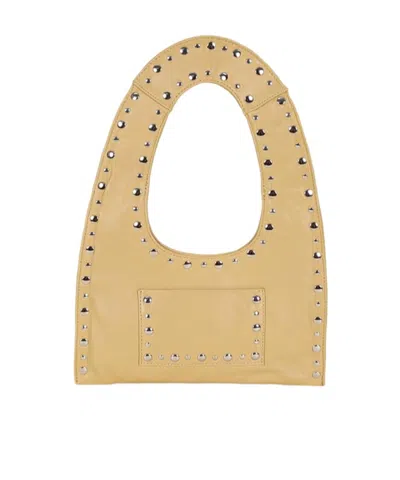 Gimaguas Studded Shoulder Bag In Burgundy