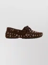 Gimaguas Suede Car Loafers Eyelet Detailing In Multi