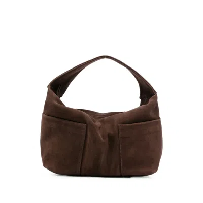 Gimaguas Suede Slip-pocket Tote Bag In Brown