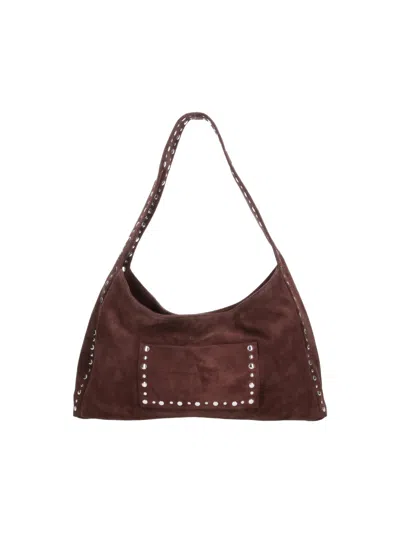 Gimaguas Suede Studded Shoulder Bag In Pattern
