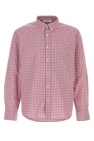 Gimaguas Checked Long Sleeve Collared Jeremy Shirt In Pink