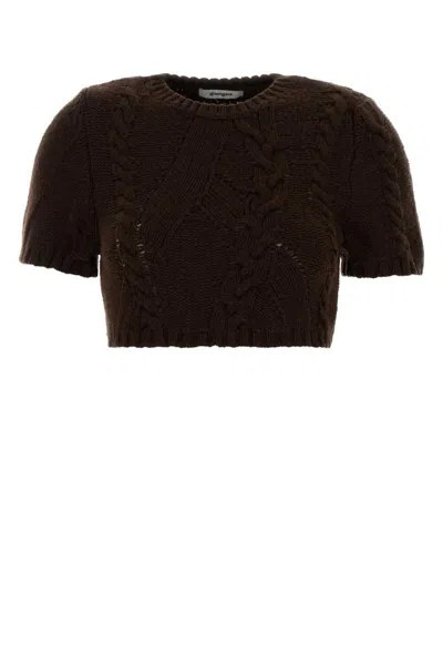 Gimaguas Julita Cable-knit T-shirt In Brown