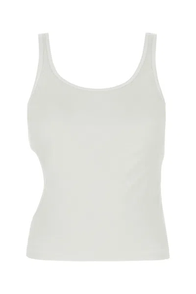 Gimaguas Fitted Scoop Neck Sleeveless T-shirt In White