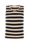 Gimaguas Embroidered Cotton Leo Tank Top In Stripped