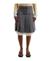 Gimaguas Tailored Midi Skirt In Gray