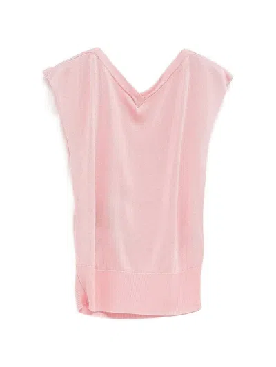 Gimaguas Tesa V-neck Top In Pink