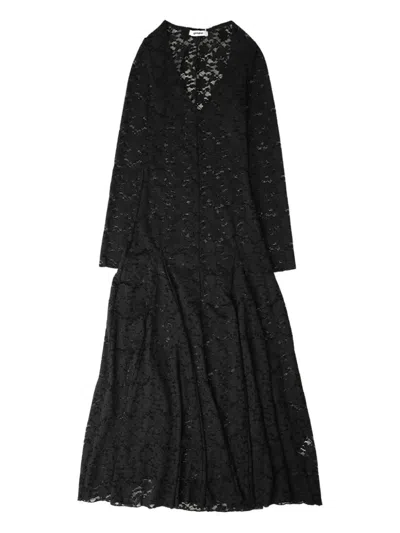 Gimaguas Tess Lace Midi Dress In Black