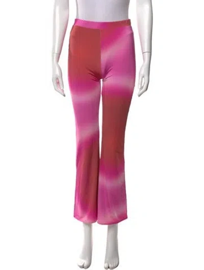 Pre-owned Gimaguas Tie-dye Print Flared Pants In Pink