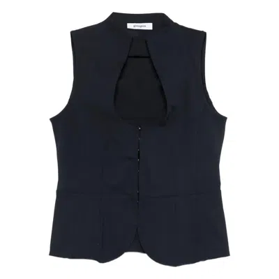 Gimaguas Keyhole-neckline Sleeveless Top In Blue