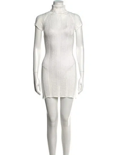 Pre-owned Gimaguas Turtleneck Mini Dress W/ Tags In Gray