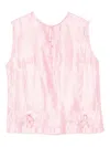 Gimaguas Twiggy Ribbon-detail Top In Pink
