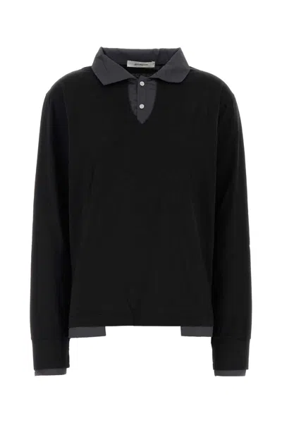 Gimaguas Two-layer Long-sleeve Polo For Women In Black