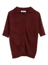 Gimaguas Uma Buttoned Cardigan In Burgundy