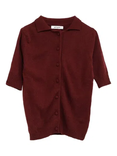 Gimaguas Uma Buttoned Cardigan In Burgundy
