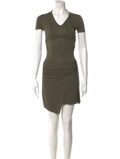 Pre-owned Gimaguas V-neck Mini Dress W/ Tags In Green