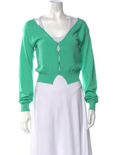 Pre-owned Gimaguas V-neck Sweater In Green