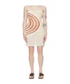 Gimaguas White & Brown Été Minidress In Nude
