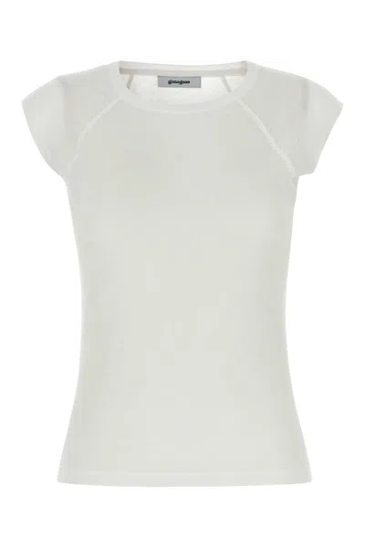 Gimaguas Cotton Susu T-shirt Cap Sleeves In White