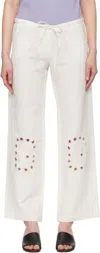 Gimaguas Ivory Linen Blend Gima Pant In White