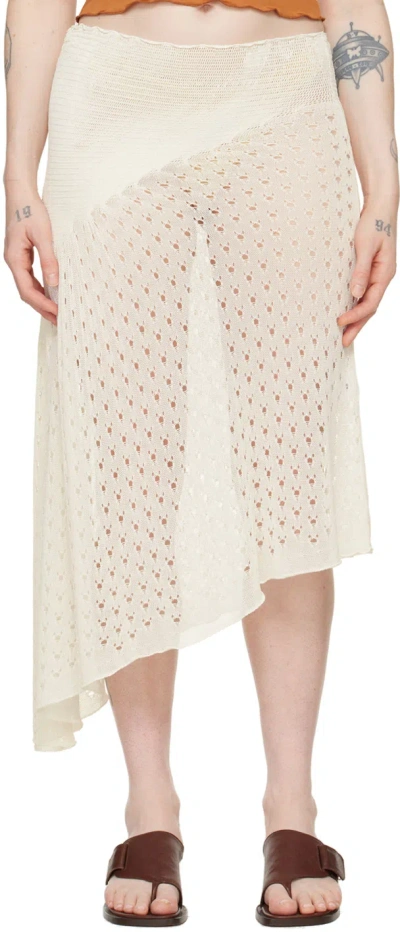 Gimaguas White Ischia Midi Skirt
