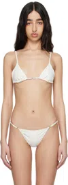Gimaguas White Pipa Bikini Top In White