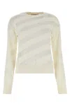 GIMAGUAS WHITE POLYESTER BLEND ZEBRA SWEATER