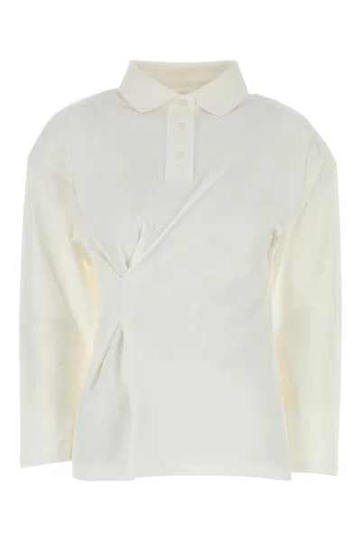 Gimaguas White Stretch Cotton Ladypolo Polo Shirt