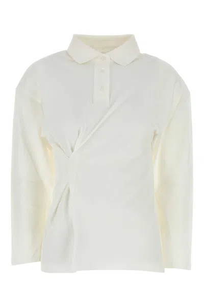 Gimaguas White Stretch Cotton Ladypolo Polo Shirt