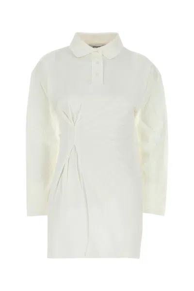 Gimaguas White Stretch Piquet Lady Mini Polo Dress