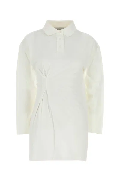 Gimaguas White Stretch Piquet Lady Mini Polo Dress