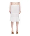 Gimaguas White Swan Midi Skirt In White