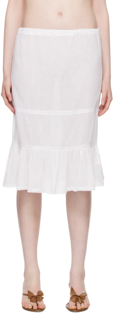 Gimaguas White Swan Midi Skirt