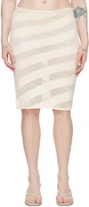Gimaguas White Zebara Midi Skirt In White