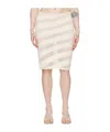 Gimaguas White Zebara Midi Skirt In Neutral