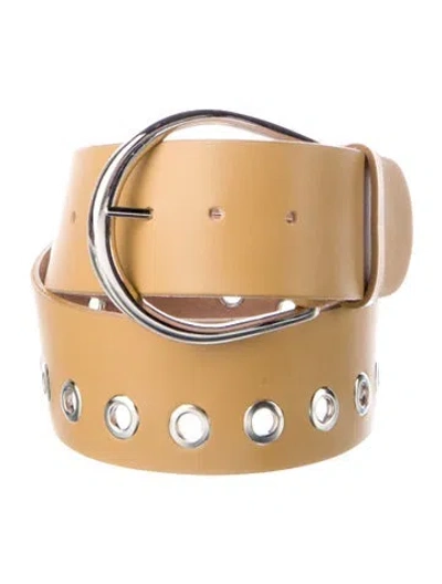 Pre-owned Gimaguas Wide Leather Belt In Neutral