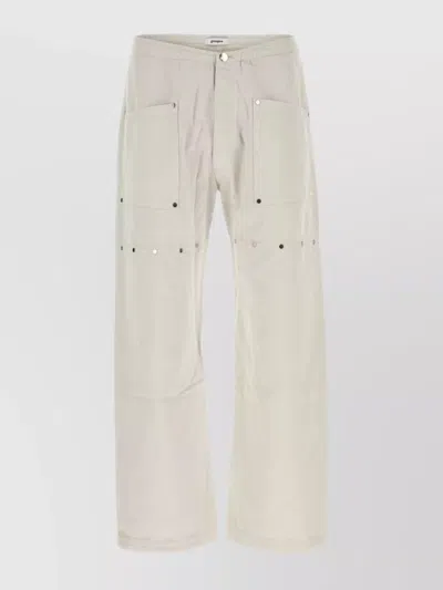 Gimaguas Wide Leg Cotton Jacob Pant In White