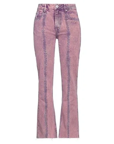 Gimaguas Woman Jeans Light Purple Size 6 Cotton
