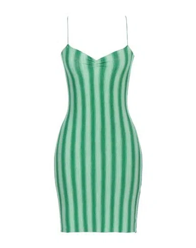 Gimaguas Woman Mini Dress Green Size L Viscose