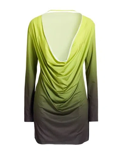 Gimaguas Woman Mini Dress Light Green Size L Polyester