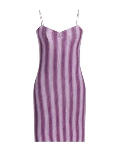 Gimaguas Woman Mini Dress Mauve Size M Viscose, Lycra In Purple