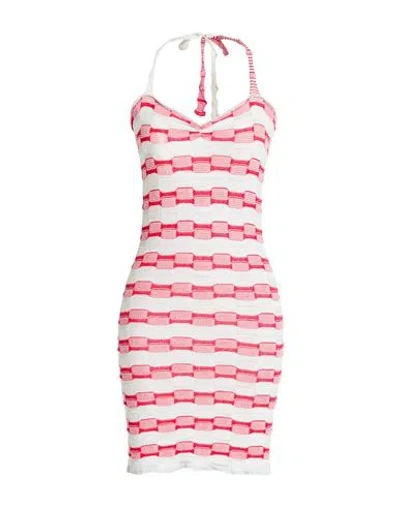 Gimaguas Woman Mini Dress Red Size L Viscose, Lycra In Multi