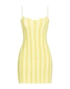 Gimaguas Woman Mini Dress Yellow Size L Viscose In Yellow
