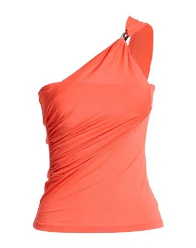 Gimaguas Woman Top Orange Size M Viscose, Elastane