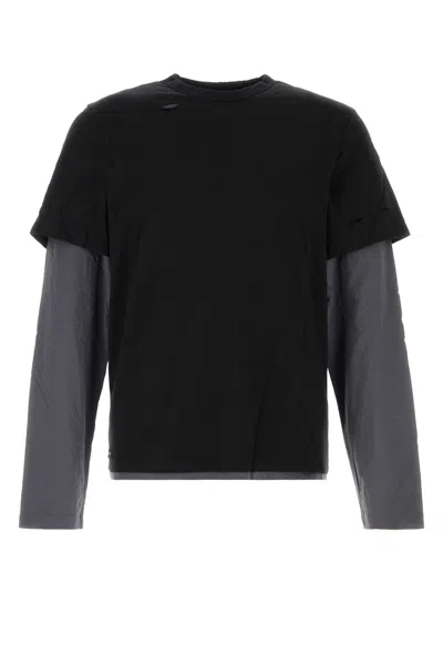 Gimaguas Women's 2-layer T-shirt With Soft Mixed-fiber Feel In Blackgrey