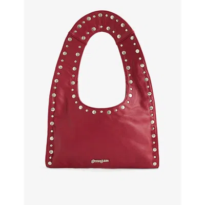 Gimaguas Womens Burgundy Franca Mini Leather Shoulder Bag