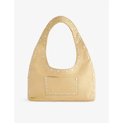 Gimaguas Womens  Franca Leather Shoulder Bag In Yellow